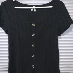 sewed on buttons crop top